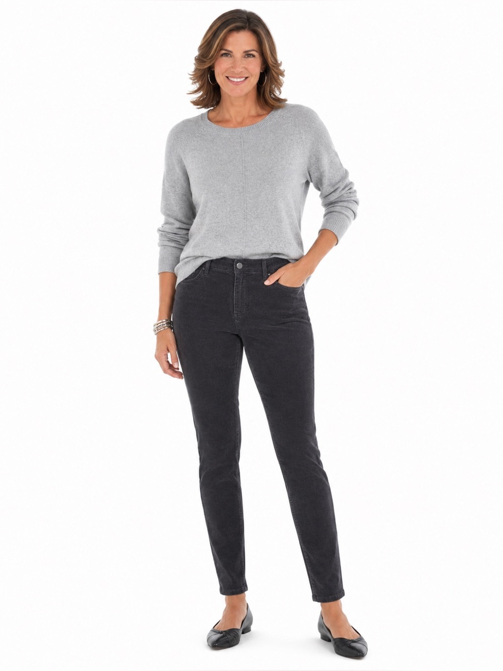 Loft corduroy pants Charcoal color size 8